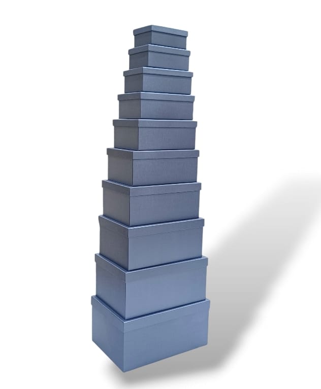 مجموعة صناديق هدايا مكونة من 10 قطع من الصناديق الكرتونية بلون رائع