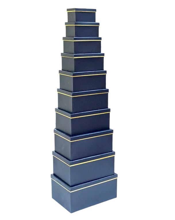 10 قطع من صناديق الهدايا على شكل مربع