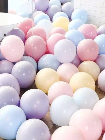 50 pieces 5 inch pastel marshmallow colored balloon