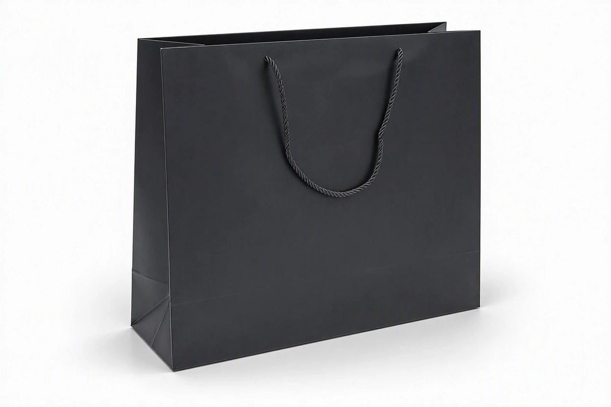 Jumbo Gift Bags (Pack of 12) - Black Size: 47 x 36 x 15 cm