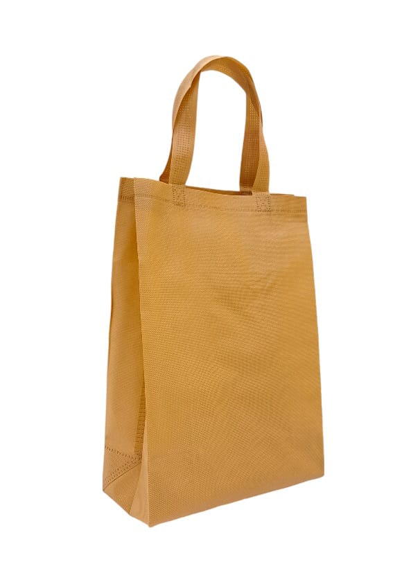 Cream fabric shopping bags that can be used more than once, 12 piecesSize  (S)25×35×11CM