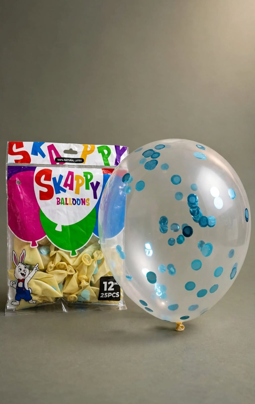 Sequin-filled balloons, 25 pieces, 12-inch size