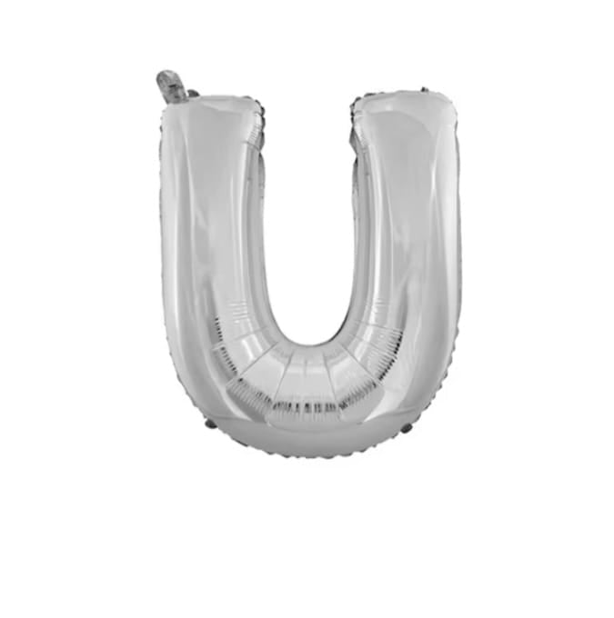Foil letter balloon, size 42 inches, silver color, 110 cm