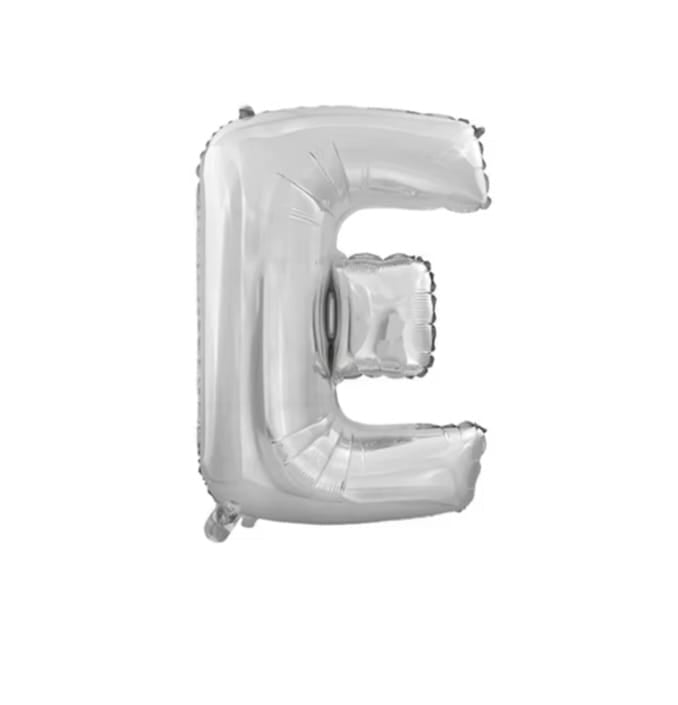Foil letter balloon, 32 inches, silver color, 80 cm