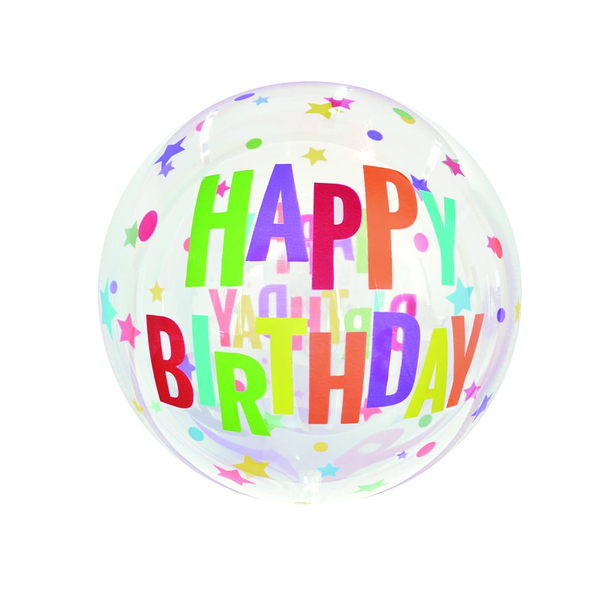 Transparent birthday balloon