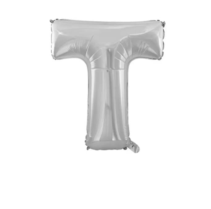 Foil letter balloon, size 42 inches, silver color, 110 cm