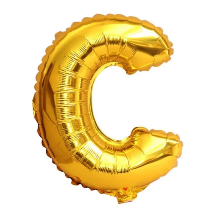 Foil letter balloon, 32 inches, gold color, 80 cm