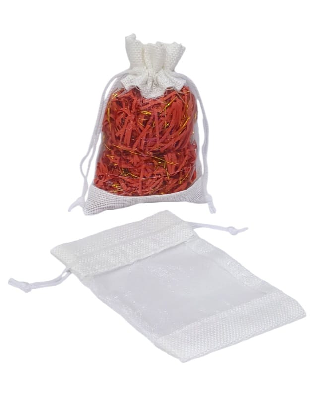 Burlap distribution bags with a transparent front(12 pieces)S(15×10CM)