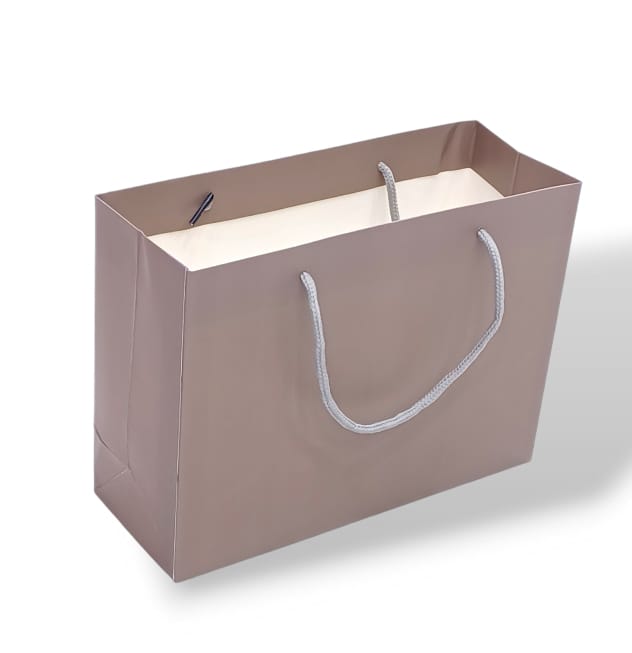 Gift bags made of cardboard, 3 pieces, light gray color Size 26×12×32CM