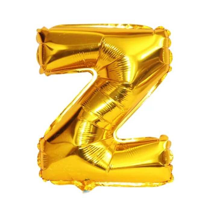 Foil letter balloon, 32 inches, gold color, 80 cm