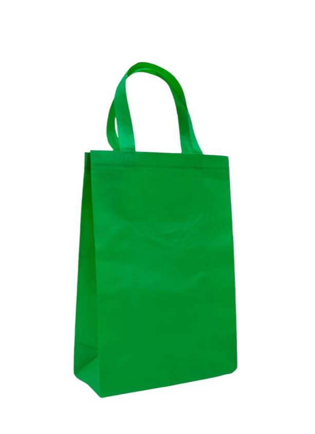 Green canvas shopping bags that can be used more than once, 12 pieces Size  (S)25×35×11CM