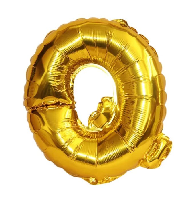 Foil letter balloon, 18 inches, gold color, 43 cm