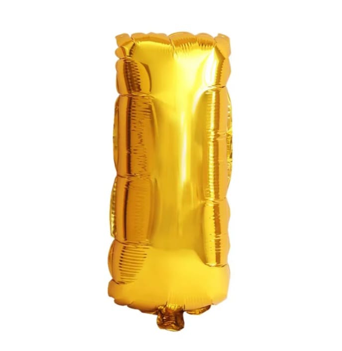 Foil letter balloon, 32 inches, gold color, 80 cm