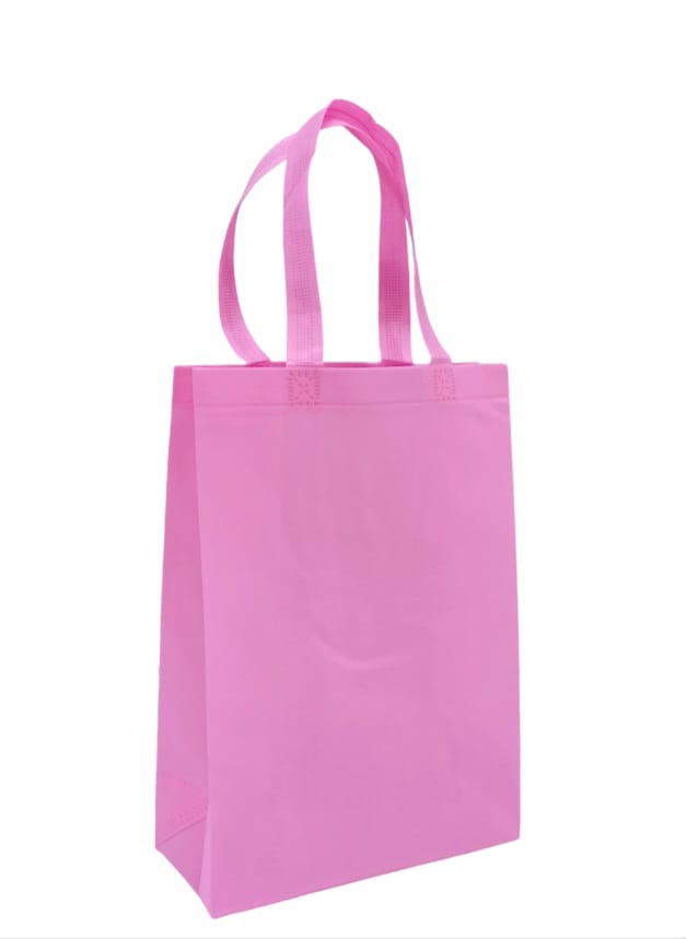 Pink canvas shopping bags that can be used more than once, 12 piecesSize  (S)25×35×11CM