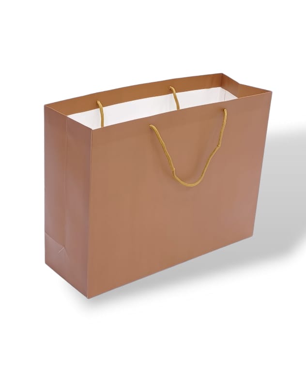 Gift bags made of cardboard, 12 pieces, dark golden color Size 31×14×42CM