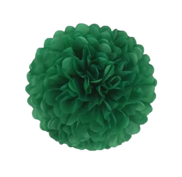 Paper rose decorations for party decoration, dark green color  measurement  6 inches