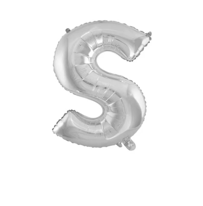 Foil letter balloon, size 42 inches, silver color, 110 cm