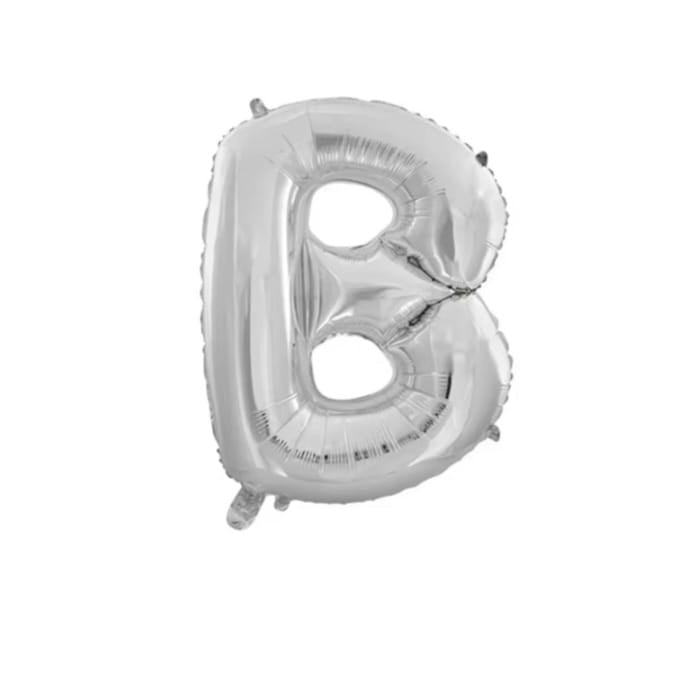 Foil letter balloon, 32 inches, silver color, 80 cm