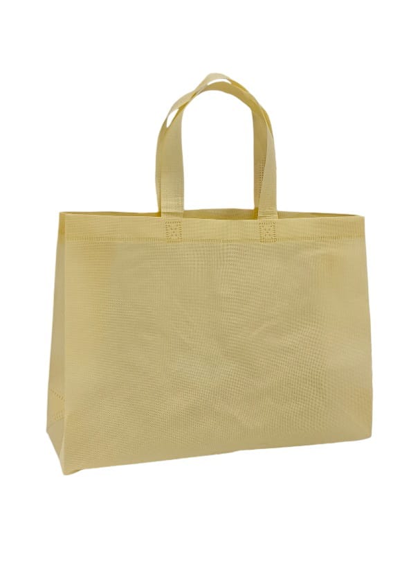 Reusable and printable fabric shopping bags in cream color, 12 pieces  Size  (S)25×35×11CM