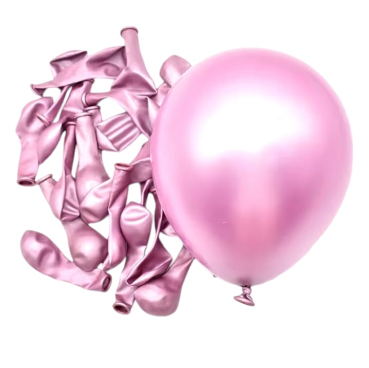 Chrome balloon, 100 pieces, size 12 inches, light pink