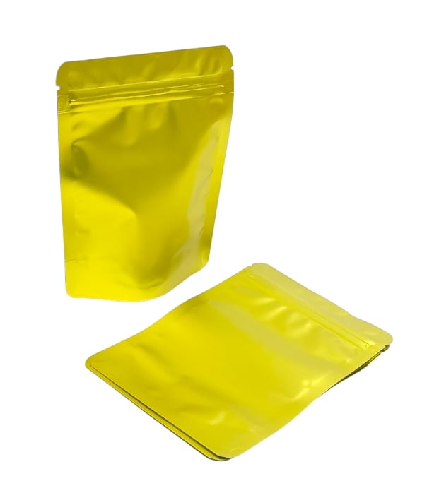 Resealable foil storage bags 12 pieces, gold color13CM ×8.50CM