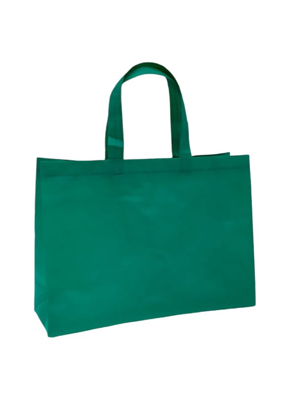 Reusable, printable, fabric shopping bags, green, 12 pieces  Size(M)30×40×11CM