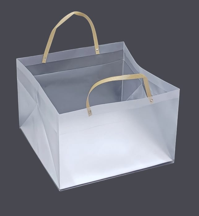 Semi-transparent hard plastic bags  12pcs Size  40CM ×40CM ×27CM