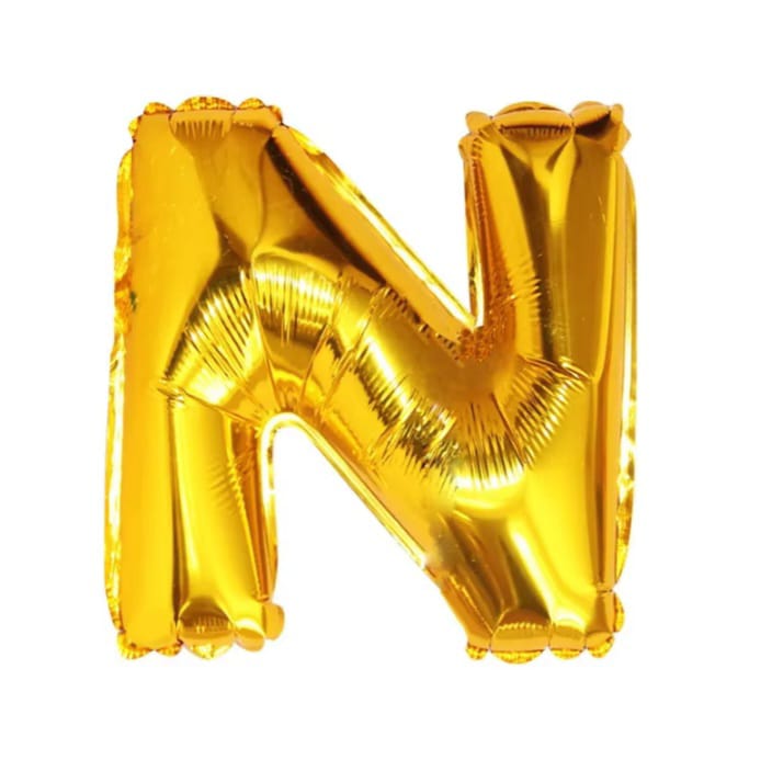 Foil letter balloon, 32 inches, gold color, 80 cm