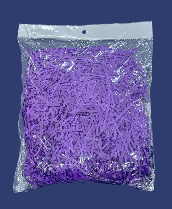 Shredded paper gift filler for filling gift boxes, gift baskets and bags, 100 grams