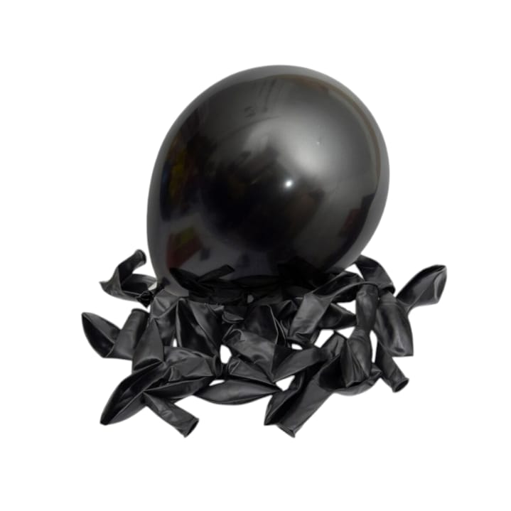 Chrome balloon, 100 pieces, size 12 inches, black