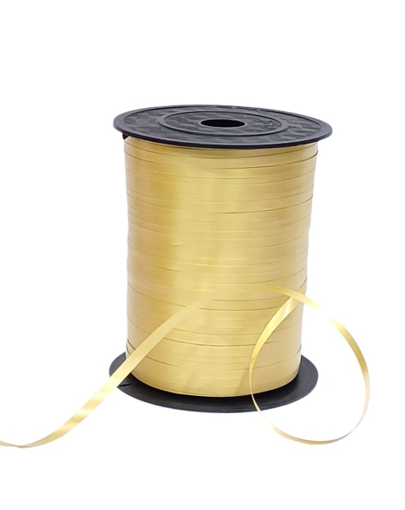 500 yards balloon ribbon gold color