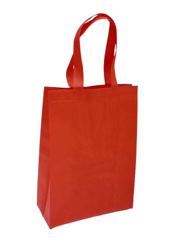 Red canvas shopping bags that can be used more than once, 12 pieces Size  (S)25×35×11CM