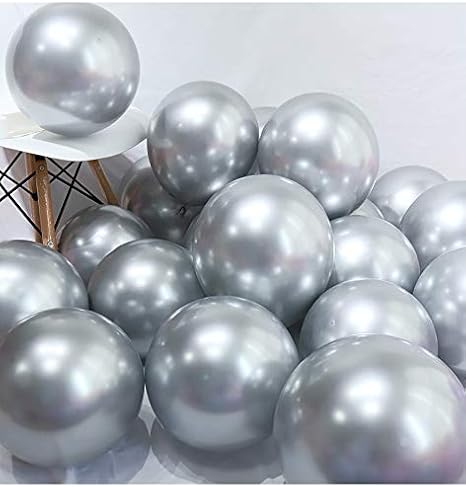 100pcs chrome balloon 12 inch silver