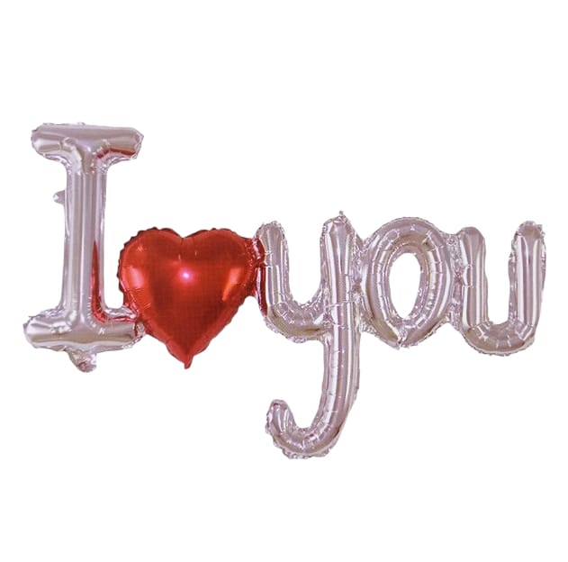 Valentine's Day foil balloon bearing the phrase "I love you."Size  54*97CM