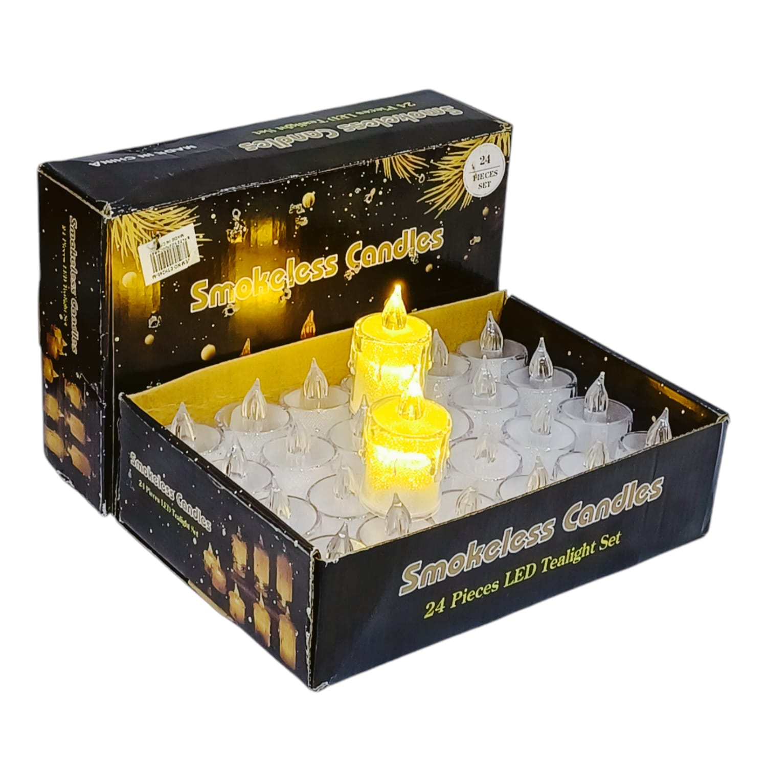 LED candles in the form of candles, yellow color, 24 pieces