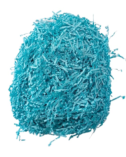 Shredded paper gift filler for filling gift boxes, gift baskets and bags, 100 grams