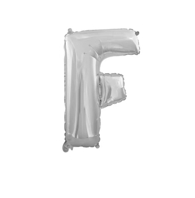 Foil letter balloon, 32 inches, silver color, 80 cm