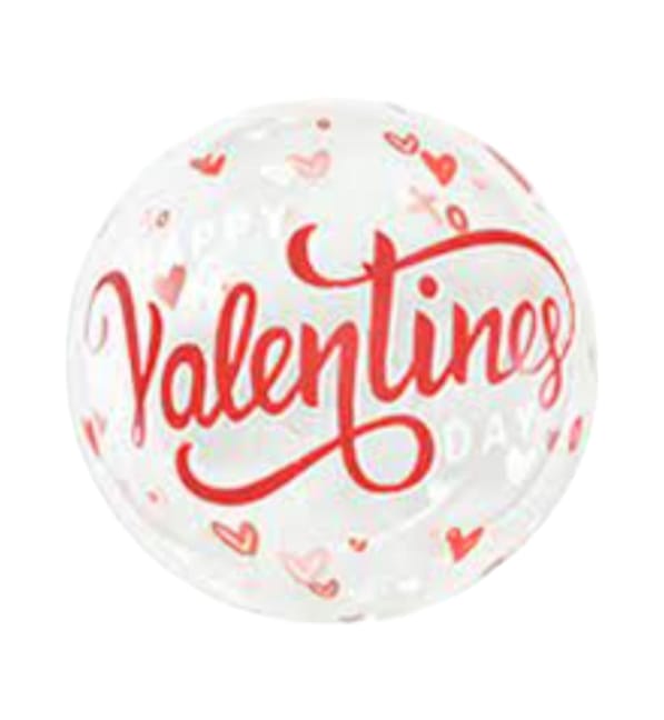 Transparent Valentine's Day balloon, size 40cm x 45cm