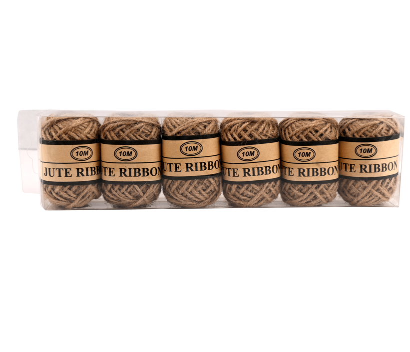 Light Brown Burlap Rope, 10M, 6 Knots