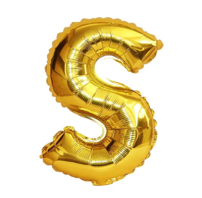 Foil letter balloon, 32 inches, gold color, 80 cm