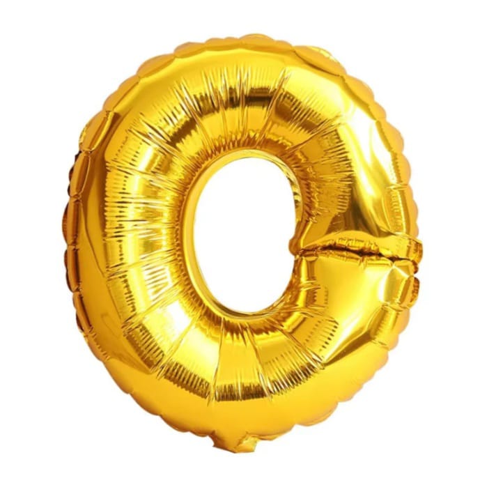 Foil letter balloon, 18 inches, gold color, 43 cm