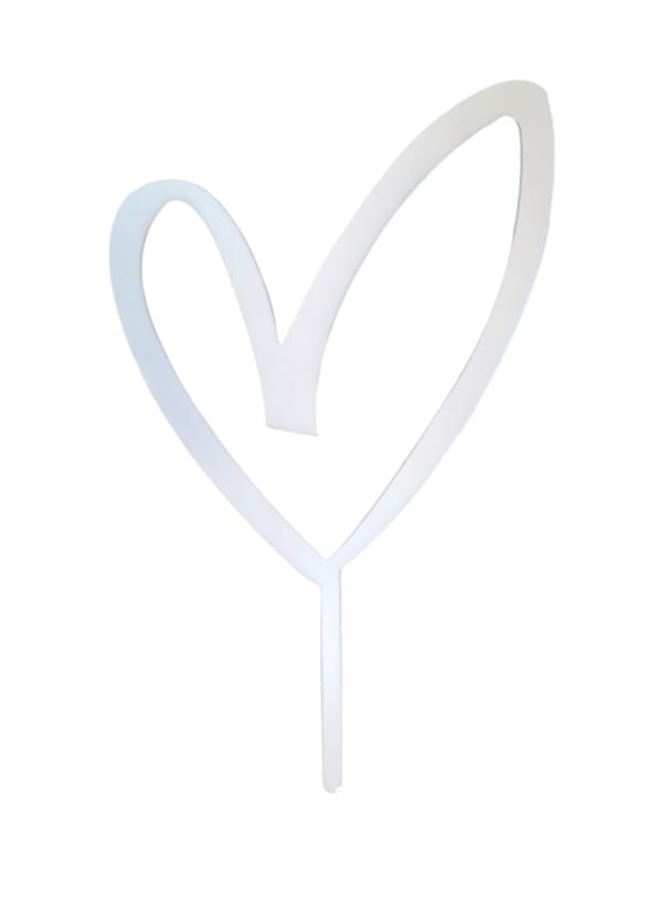 Acrylic cake decorations (heart shape)