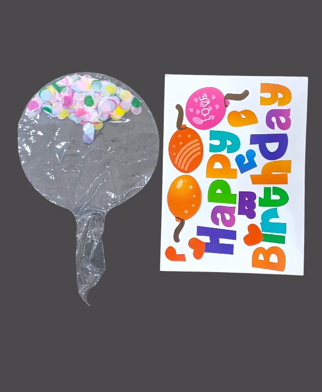 20 inch clear plastic balloon with stickers