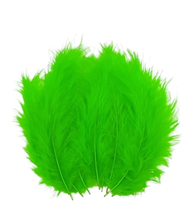 Green feathers for party decoration and gifts, 15 pieces Size 15CM