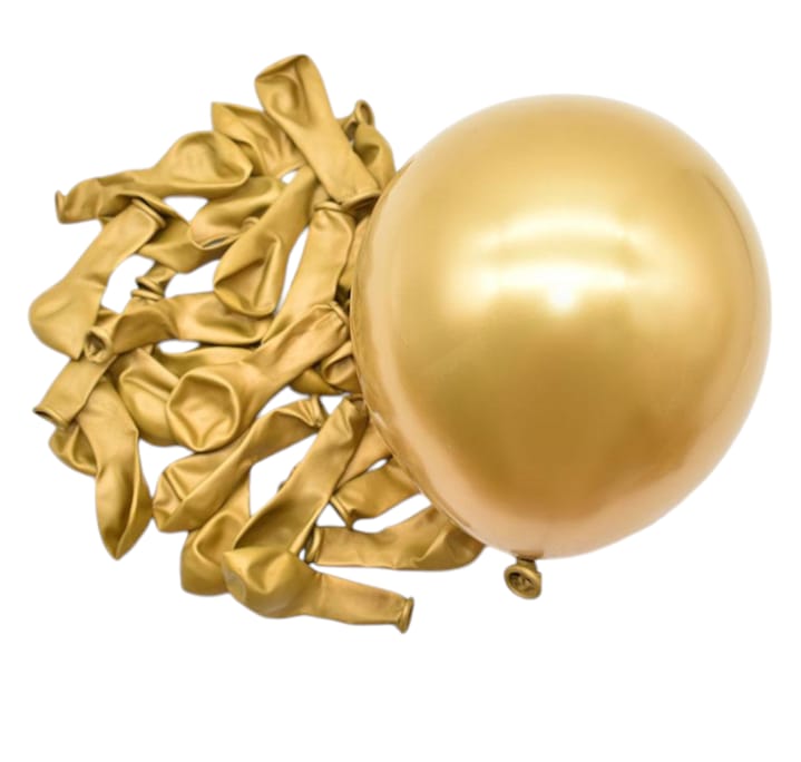 100pcs 12 inch chrome gold balloons