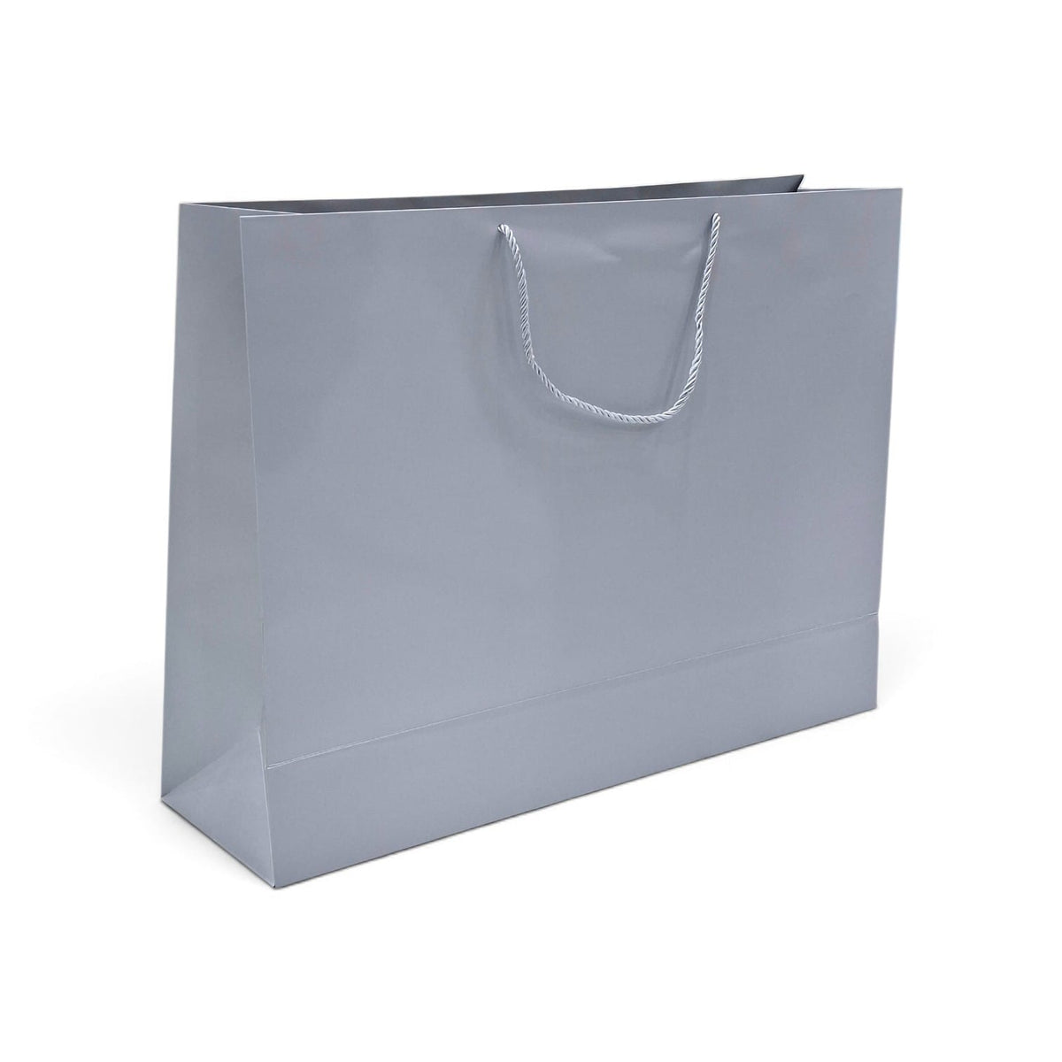 Large gift bags, set of 12, silver-colored, dimensions: 60 × 45 × 17 cm
