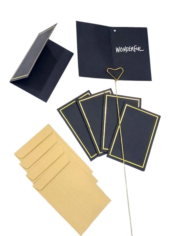 Black occasion cards, 15 pieces 10.50×7CM