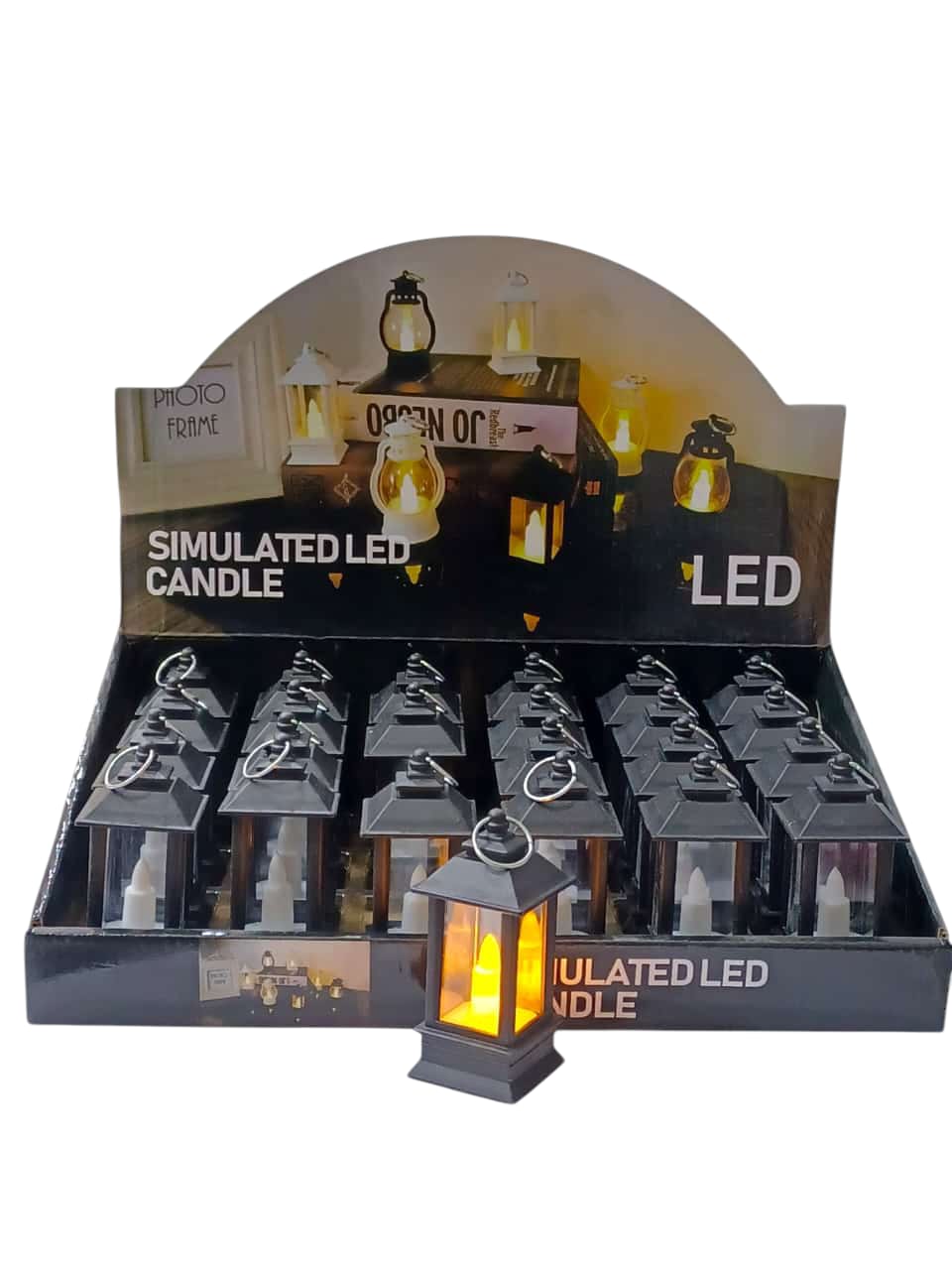 Ramadan decorations lantern shape Black, 24 pieces, 12 cm * 7.50 cm