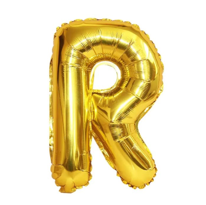 Foil letter balloon, 32 inches, gold color, 80 cm