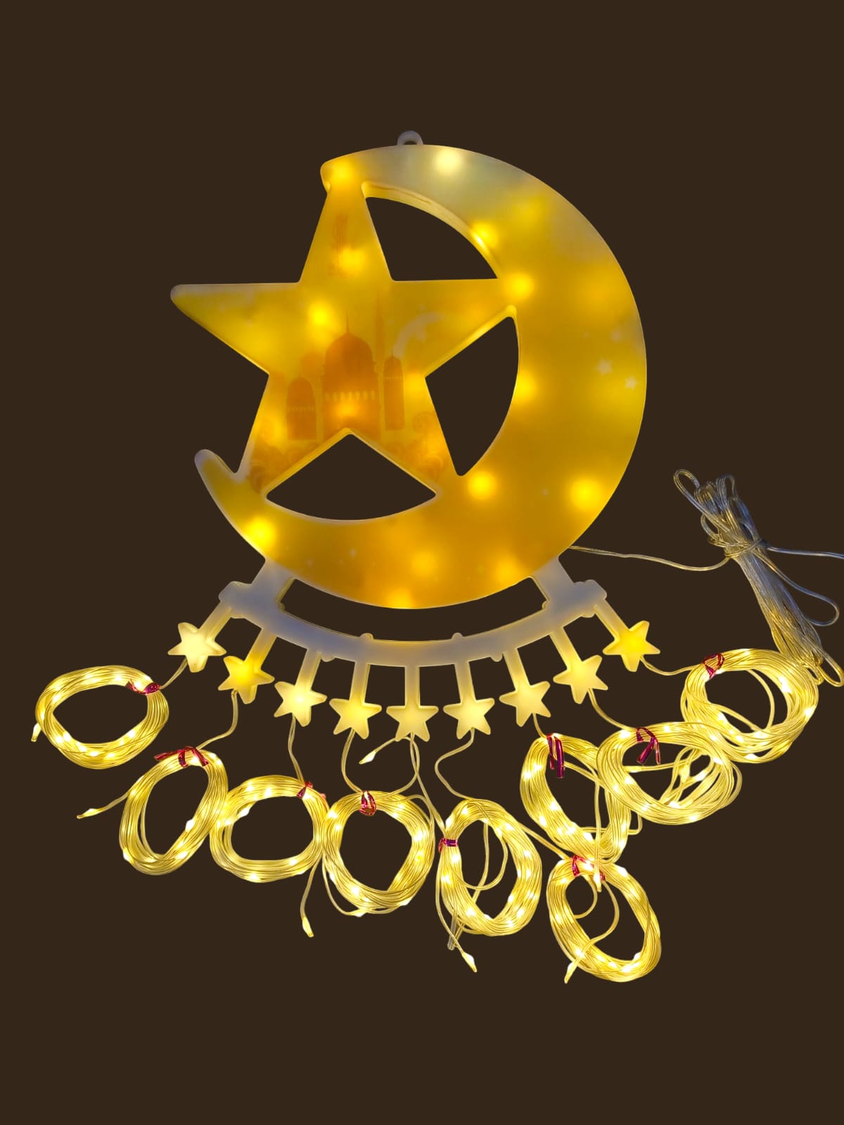 زينة رمضان مضيئة لديكور المنزل 2.50 متر 9 خطوط تعمل بمنفذ USB
